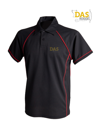 Picture of Polo Shirt  FH370 Performance Black-Red