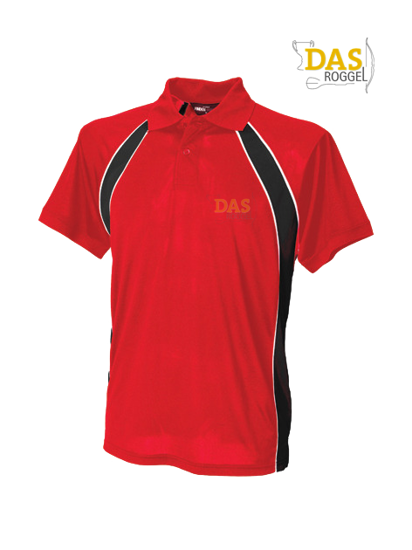 Bild von Polo Shirt  FH350 Jersey Team Red-Black-White