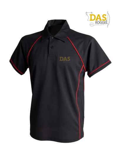 Bild von Polo Shirt  FH370 Performance Black-Red