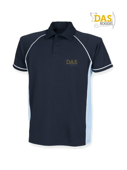 Afbeeldingen van Polo Shirt  FH370 Performance Navy-Sky-White