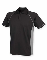 Polo Shirt FH370 Performance Zwart-Grijs