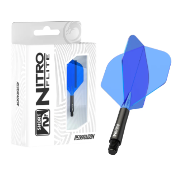 RED DRAGON NITRO DART FLITE BLACK & BLUE