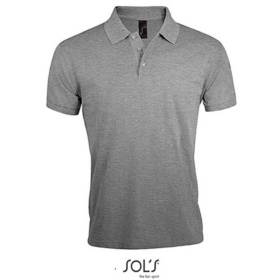 Image sur Sol's Men's Polo Shirt Prime Grey Melange
