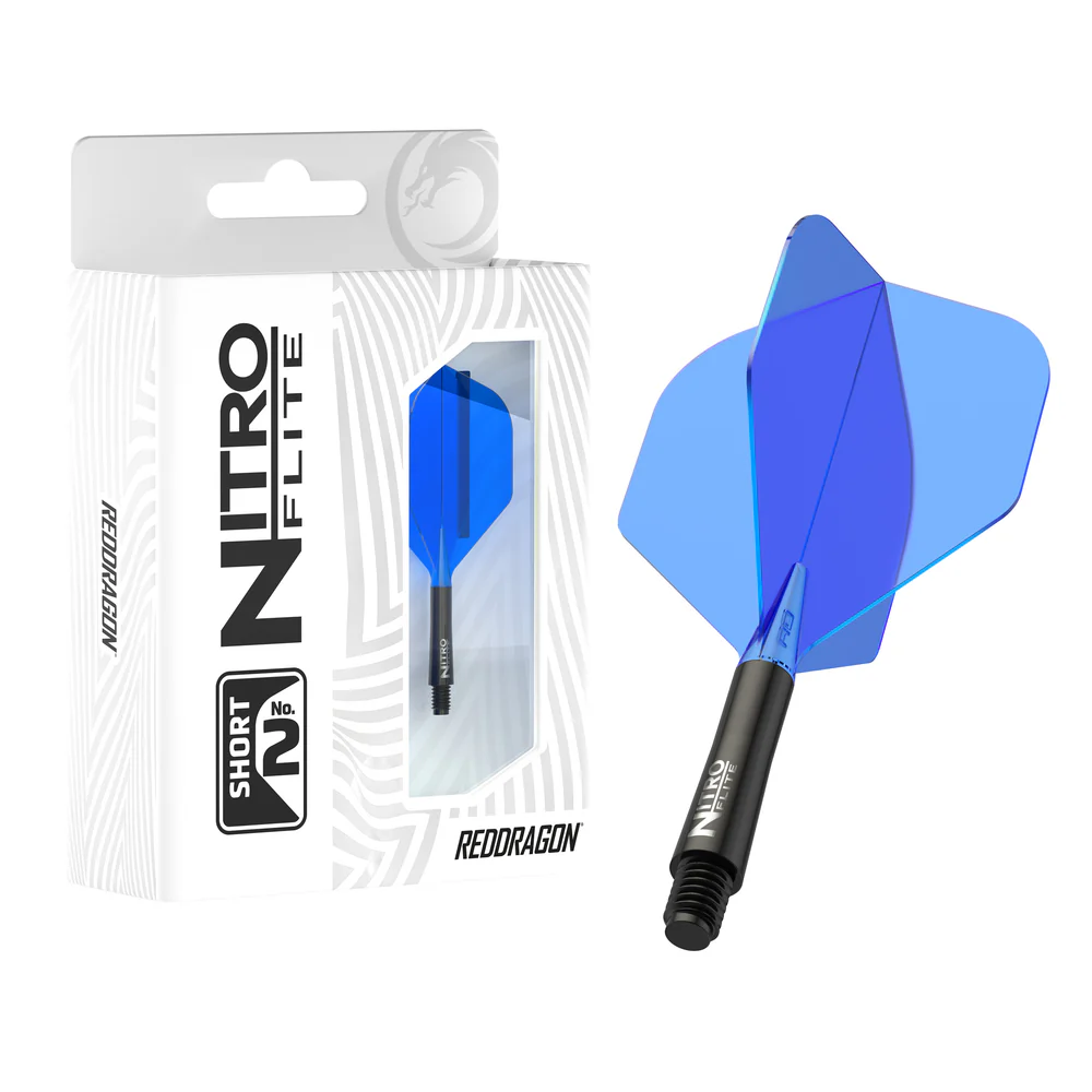 RED DRAGON NITRO DART FLITE BLACK & BLUE